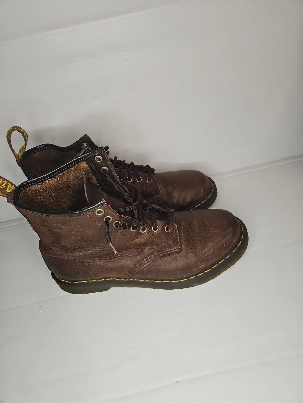 Dr.Martens 1460 Pascal Ambassador Cask Brown Leather Boots Men 10 Soft Broken in